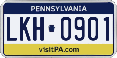 PA license plate LKH0901