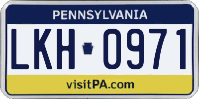 PA license plate LKH0971