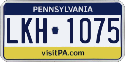 PA license plate LKH1075