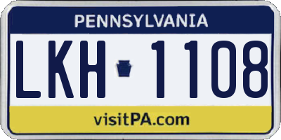 PA license plate LKH1108