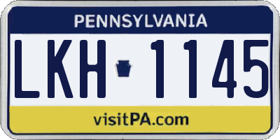 PA license plate LKH1145