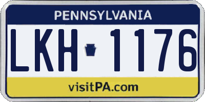 PA license plate LKH1176