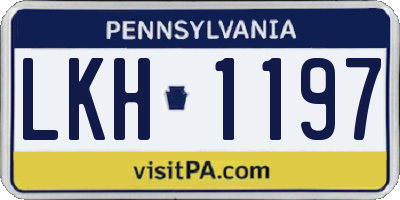 PA license plate LKH1197