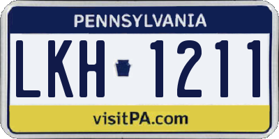 PA license plate LKH1211