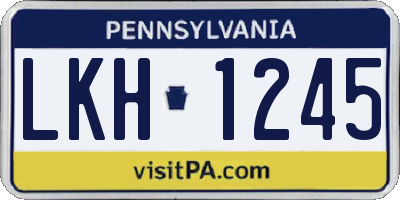 PA license plate LKH1245