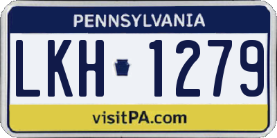 PA license plate LKH1279