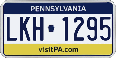 PA license plate LKH1295