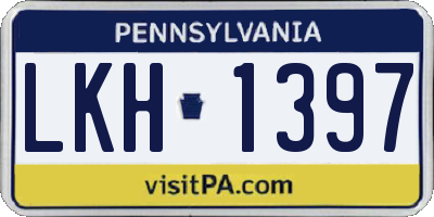 PA license plate LKH1397