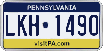 PA license plate LKH1490