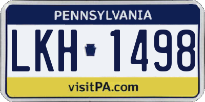 PA license plate LKH1498