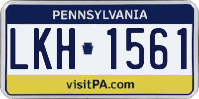 PA license plate LKH1561