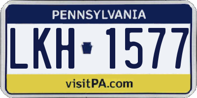 PA license plate LKH1577
