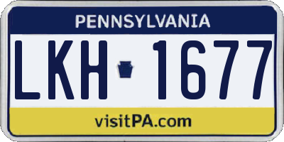 PA license plate LKH1677