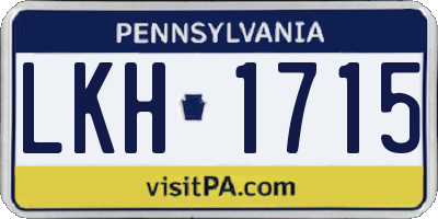 PA license plate LKH1715