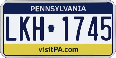 PA license plate LKH1745