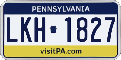 PA license plate LKH1827