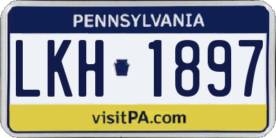 PA license plate LKH1897