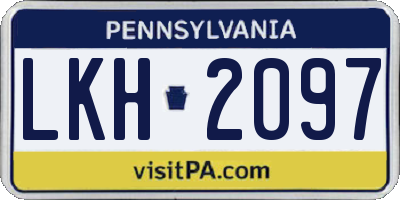 PA license plate LKH2097