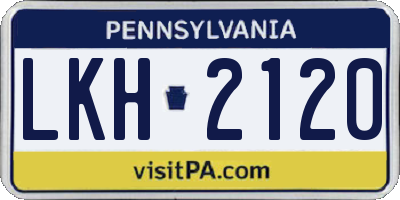 PA license plate LKH2120