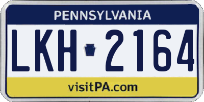PA license plate LKH2164