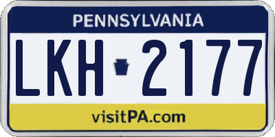 PA license plate LKH2177