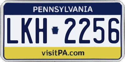 PA license plate LKH2256