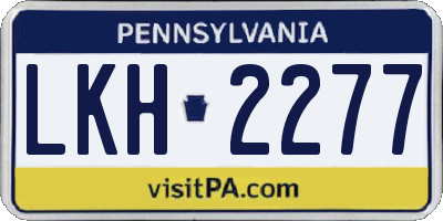 PA license plate LKH2277