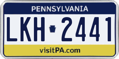 PA license plate LKH2441