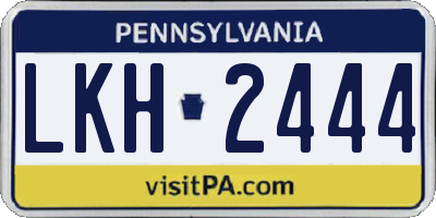PA license plate LKH2444