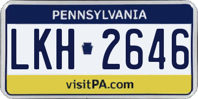 PA license plate LKH2646
