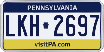 PA license plate LKH2697