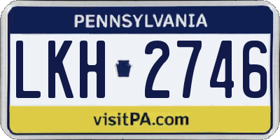 PA license plate LKH2746