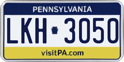 PA license plate LKH3050