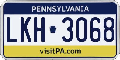 PA license plate LKH3068