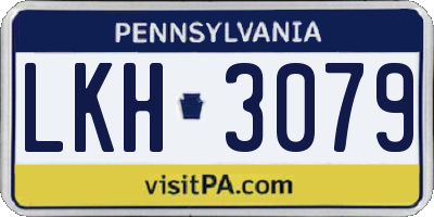 PA license plate LKH3079