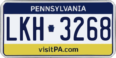 PA license plate LKH3268