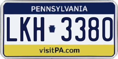 PA license plate LKH3380