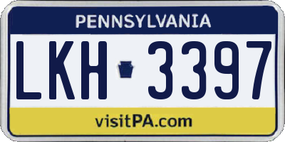 PA license plate LKH3397