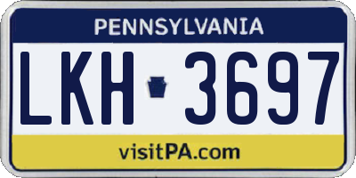 PA license plate LKH3697