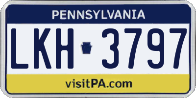 PA license plate LKH3797
