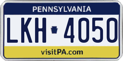 PA license plate LKH4050