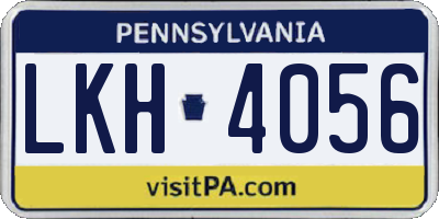 PA license plate LKH4056