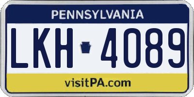 PA license plate LKH4089
