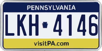 PA license plate LKH4146