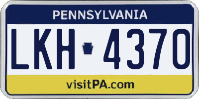 PA license plate LKH4370