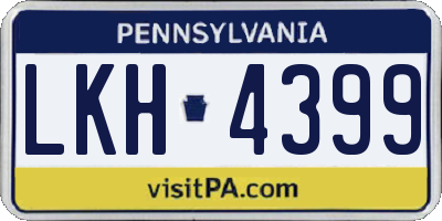 PA license plate LKH4399