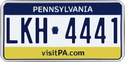 PA license plate LKH4441