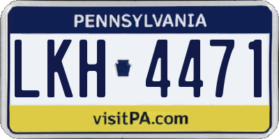PA license plate LKH4471