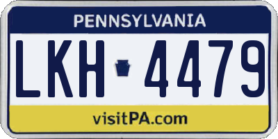 PA license plate LKH4479