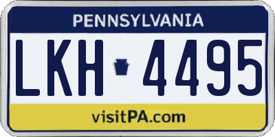 PA license plate LKH4495
